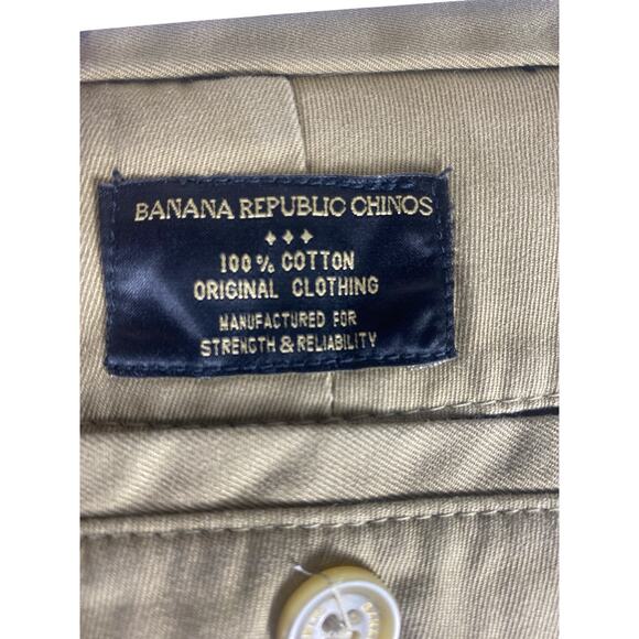 NWT Banana Republic Gavin Straight Fit Chinos Tan Size 34 x 30 - Picture 7 of 8